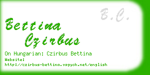 bettina czirbus business card